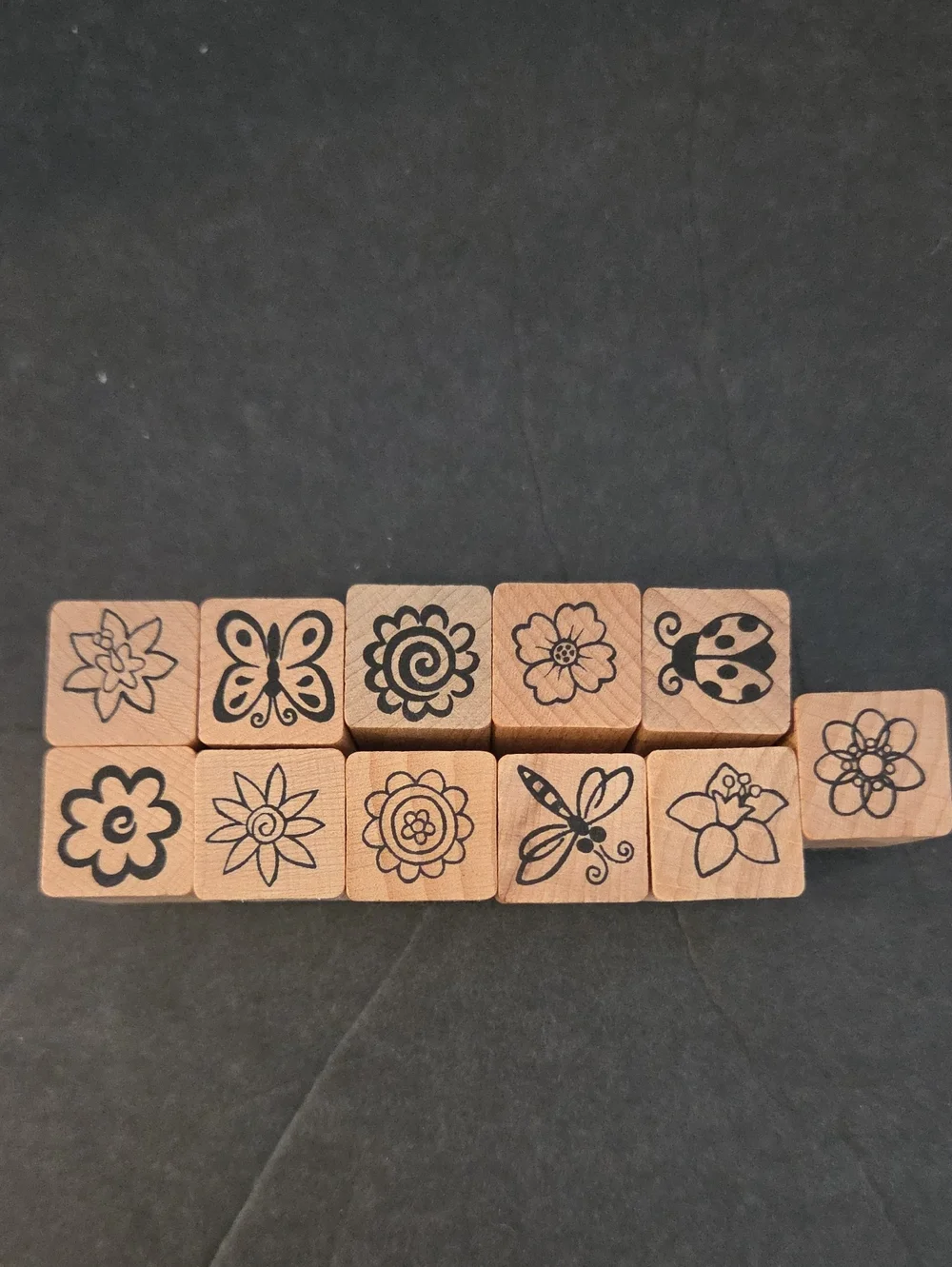Wooden Garden Stamp Set - 11 Stamps